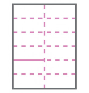 Séparation 1/2  transversale 1903 - Dim. 77 x 59 x 2 mm