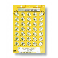 Pack of 10 plastic cards PHARMACARD 35 YELLOW