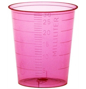 30ml red dosing cup without lid