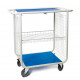 Blue changing trolley 750 - 1000x585x1035 mm with shelves and without separations - bare