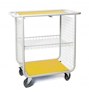 Chariot de change nu 750 JAUNE -1000x585x1035 mm- av étag. sans sep.