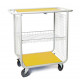 Yellow changing trolley 750 - 1000x585x1035 mm with shelves and without seperations - bare