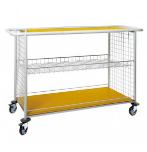 Yellow changing trolley 1100 - with shelf without dividers - top size 1100x520x1020 mm - bare