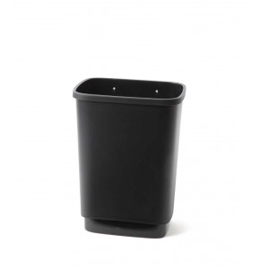 Poubelle 25L - gris/noir - 330 x 250 x H475 mm + 2 accroches rail