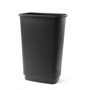 Poubelle 50L - gris/noir - 400 x 298 x H602 mm + 3 accroches rail
