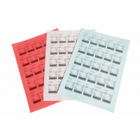 1 A4 sheet of 25 blue EPL BL labels