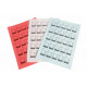 1 A4 sheet of 25 red EPL RG labels