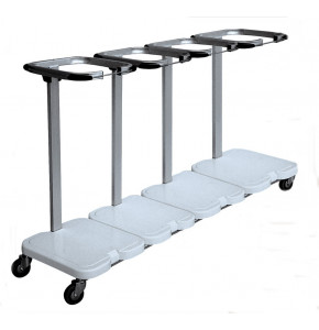 Chariot nu 4 sacs en ligne CHASA 45 - Dim. 1575 x 410 x H880 mm