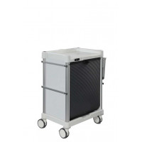 CAMELEON WHITE trolley 600X400 - 12 levels - Equipped with right-hand shelf and 3 rails