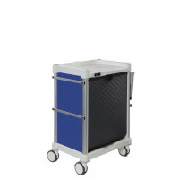 CAMELEON VIOLET BLUE trolley 600X400 - 12 levels - Equipped with shelf on the right and 3 rails