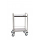 Welded stainless steel trolley with 2 trays 600x400mm and racks (to be mounted)