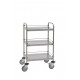 Welded stainless steel trolley with 3 trays 600x400mm and racks (to be mounted)