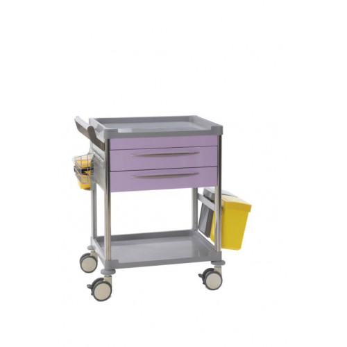 Chariot de soins Mdose - 2 tiroirs - Lilas