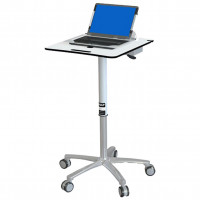 MED1000C height-adjustable trolley with rear security case and laptop security
