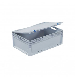 Euro containers with integrated lid