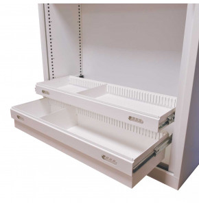 Elements for curtained medical cabinets