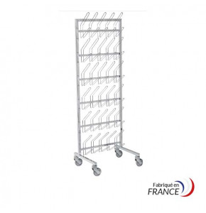 Porte sabots mobile inox - 30 paires 