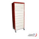 Mobile medical cabinet with 13 drawers and centralized key lock