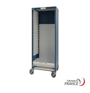 Armoire de stockage à rideau fermeture par digicode – 18 glissières