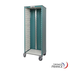 Armoire médicale mobile pour tiroirs jointifs avec fermeture centralisée à code - 22 glissières