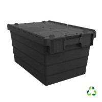 Plastic container for transport - ALC - 600x400xH320 - black