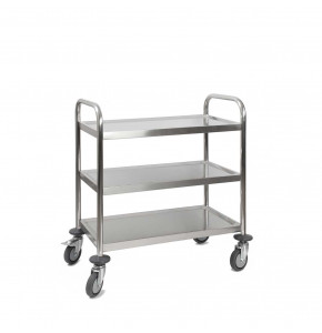 Chariot Inox 3 plateaux - 710x410xH810 mm