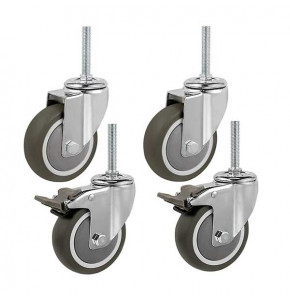 Lot de 4 roulettes Ø125 mm pour guéridon Mdose