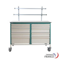 Portique 2 rails 130 cm pour plan de travail