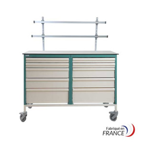 Portique 2 rails 130 cm pour plan de travail
