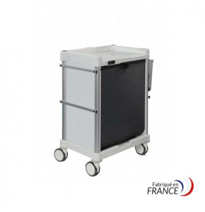 Chariot CAMELEON blanc 600X400 - 12 niveaux - Equipé avec tablette à droite et 3 rails