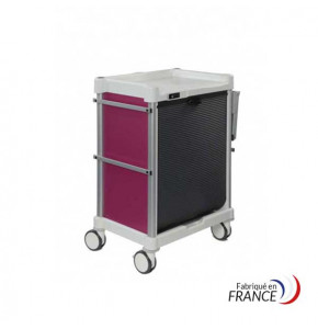 Chariot CAMELEON  600X400 - 12 niveaux - Equipé avec tablette à droite et 3 rails
