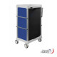 CAMELEON violet blue trolley 600X400 - 16 levels - Equipped with right-hand shelf and 3 rails