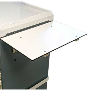 Tablette rabattable droite pour chariot médical