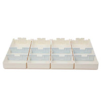 Kit of 4 1/4 trays for small drawer of NOVELO trolley (8 partitions and 4 label holders)