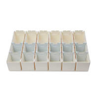 Kit of 6 1/6 trays for the middle drawer of the NOVELO trolley (12 partitions and 6 label holders)