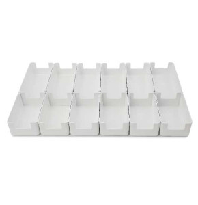 Kit de 6 bacs nominatifs - 1 cloison sans porte-étiquette