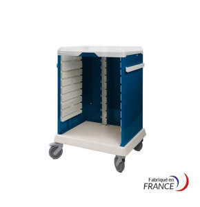 Chariot médical NOVELO 10 - 2 RAILS - SANS FERMETURE - COLORIS A DEFINIR