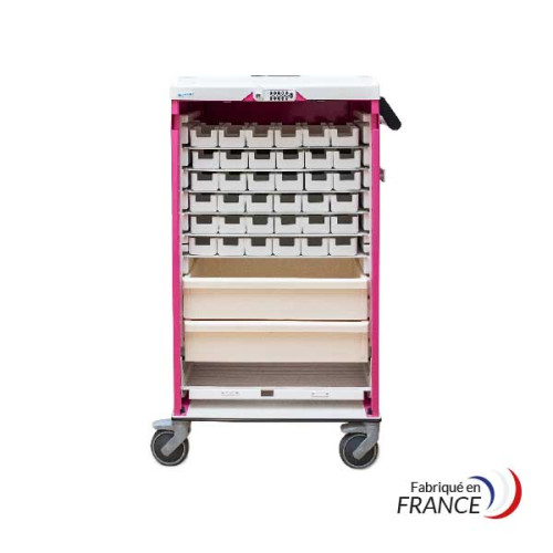 Boîte à Pharmacie 12 Litres - Avec Plateau Amovible - Fermeture Sécurisée - 18x34x27cm