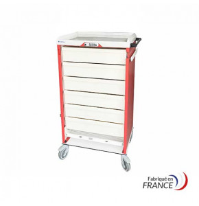 NOVELO RIDEAU 11-rail medical trolley with electronic code lock