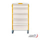 NOVELO 14 medical trolley - 2 RAILS - WITHOUT CLOSING - COLOURS TO BE DEFINED