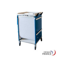 Medical cart NOVELO 9 with secure closure and 9 slides
