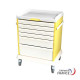 NOVELO 9 medical trolley - 2 RAILS - WITHOUT CLOSING - COLOURS TO BE DEFINED