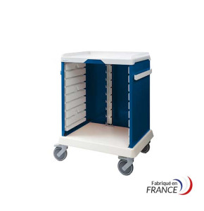 Chariot médical NOVELO 9 - 2 RAILS - SANS FERMETURE - COLORIS A DEFINIR