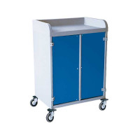 Two-tier laundry trolley with doors - CHALIN 50