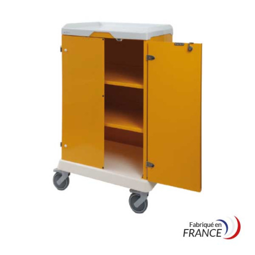 NOVELO LINGE 2 étagères avec portes et fermeture par clé