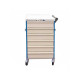 NOVELO ESCARGOT medical cart for 36 residents with drawers and centralized code locking