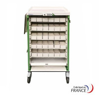 NOVELO ESCARGOT medical cart with electronic code lock curtain - COLOURS TO BE DEFINED
