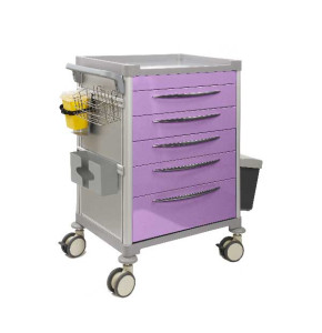 Chariot de soins Mdose - 5 tiroirs - Lilas
