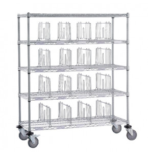 Nominal laundry trolley in gray epoxy - 20 residents