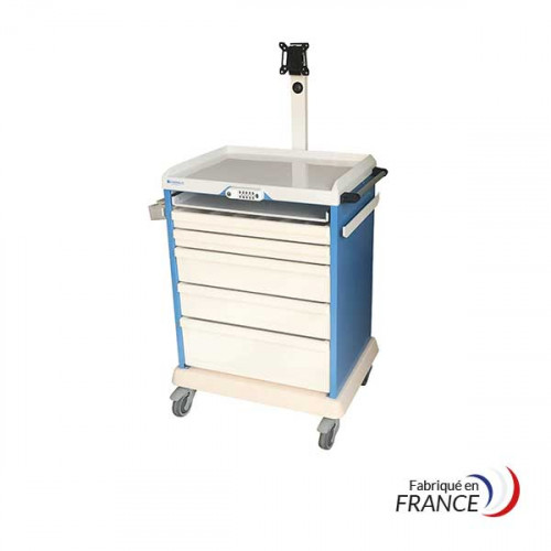 Chariot NOVELO INFORMATIQUE équipé - 10 glissières - fermeture à code - COLORIS A DEFINIR